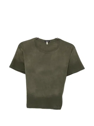 R13 Washed-effect T-shirt In Green