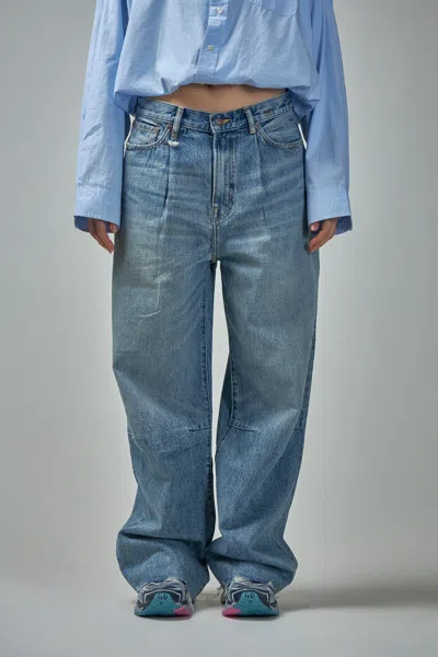 R13 Wayne Articulated Knee Jean In Blue