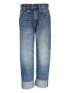 R13 Whiskering-effect Jeans In Blue