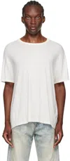 R13 White Boxy Seamless T-shirt In Cashmere White