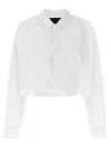 R13 Crossover Bubble Shirt And Blouse White In White