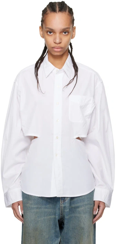 R13 White Cutout Shirt