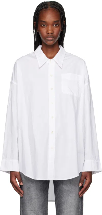 R13 White Drop Neck Shirt