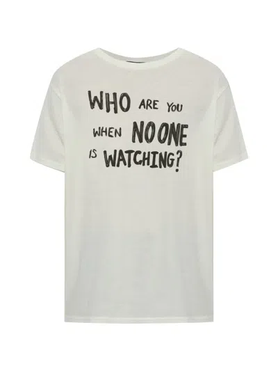 R13 Who Are You Boy Slogan-print T-shirt In White
