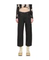 R13 Wide Leg Cropped Jeans In Black