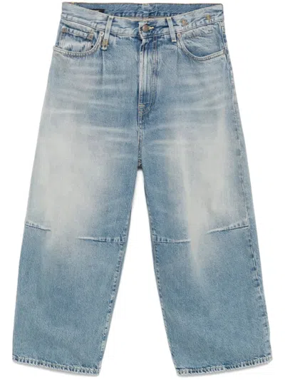 R13 Wide-leg Cropped Jeans With Concealed Fastening