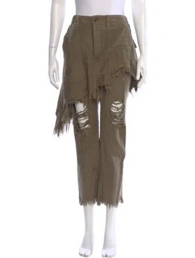 Pre-owned R13 Wide Leg Pants In Green