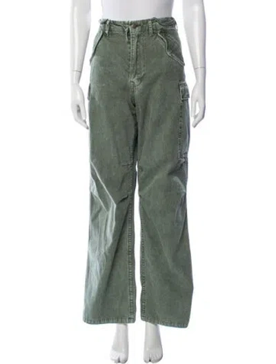 Pre-owned R13 Wide Leg Pants In Green