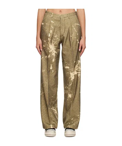 R13 WIDE-LEG PLEATED CASUAL PANTS