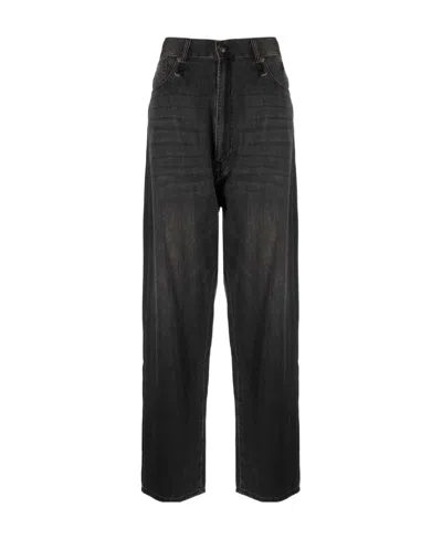 R13 Wide-legged Jeans In Black