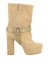 R13 Woman Ankle Boots Light Green Size 8 Leather In Nude