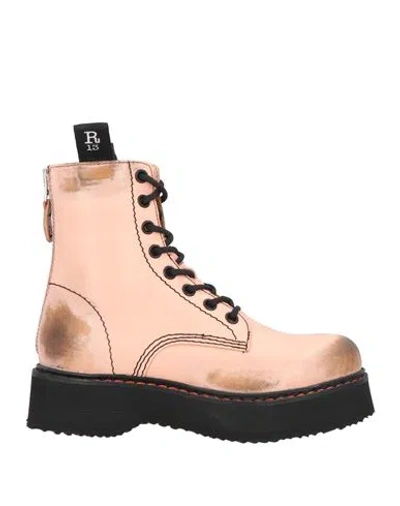 R13 Woman Ankle Boots Light Pink Size 9 Soft Leather