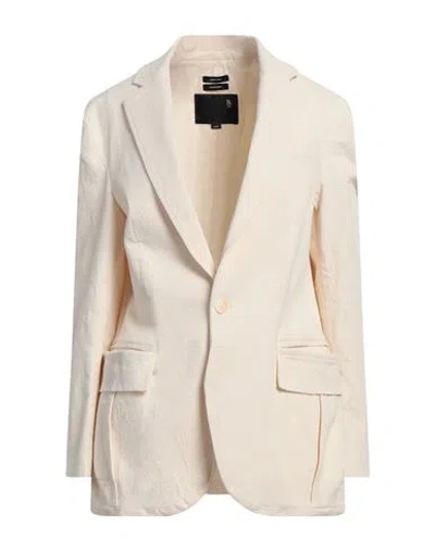 R13 Woman Blazer Ivory Size S Cotton, Cupro, Elastane In White