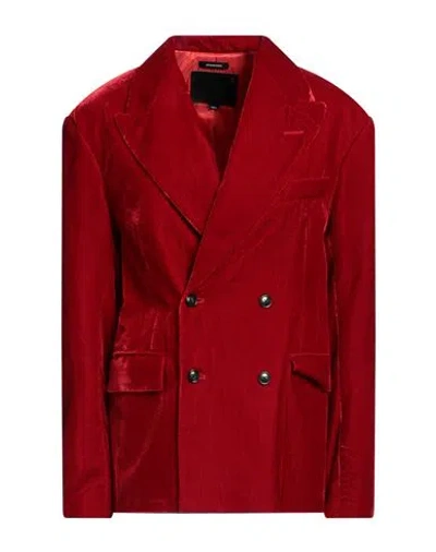 R13 Woman Blazer Red Size M Acetate, Cupro