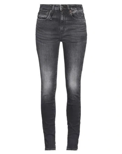 R13 Woman Jeans Black Size 24 Cotton, Elastomultiester, Elastane, Cowhide