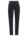 R13 Woman Jeans Black Size 26 Cotton, Cow Leather In Black