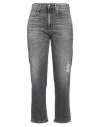 R13 Woman Jeans Black Size 23 Cotton, Elastomultiester, Calfskin In Black