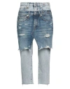 R13 Woman Jeans Blue Size 27 Cotton, Cow Leather In Blue