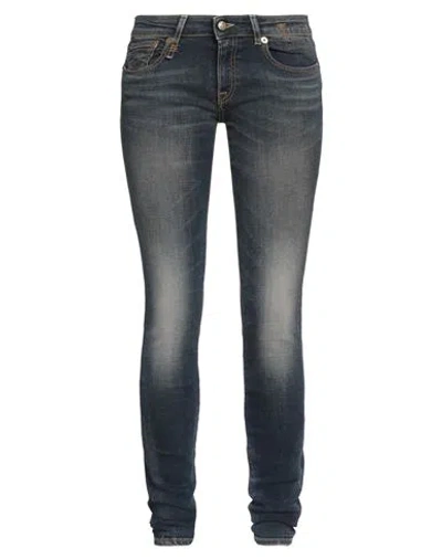 R13 Woman Jeans Blue Size 28 Cotton, Elastane