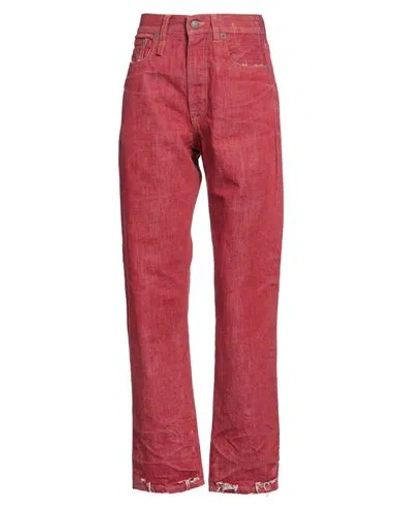 R13 Woman Jeans Brick Size 24 Cotton In Red