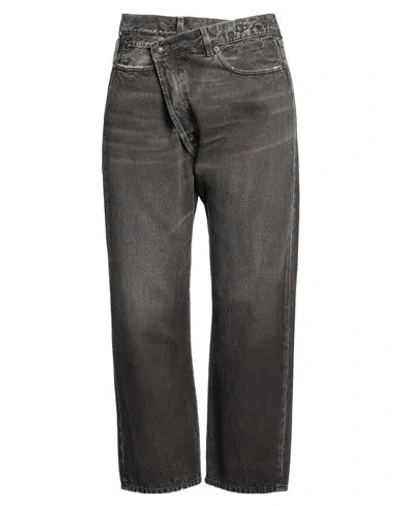 R13 Woman Jeans Charcoal Size 28 Cotton In Black