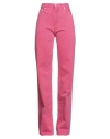 R13 Woman Jeans Fuchsia Size 27 Cotton In Pink