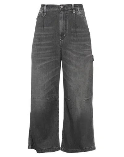 R13 Woman Denim Cropped Lead Size 25 Cotton In Grey