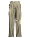 R13 Woman Pants Khaki Size 25 Wool In Green