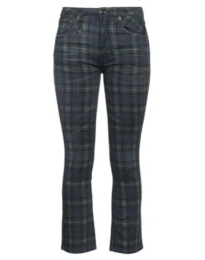 R13 Woman Pants Navy Size 26 Cotton, Elastane In Navy Blue