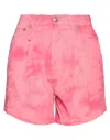 R13 Woman Shorts & Bermuda Shorts Fuchsia Size 25 Cotton In Pink