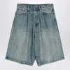 R13 Indigo Jesse Denim Shorts In Light Blue
