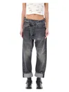 R13 Cross Over Jeans In Leyton Black