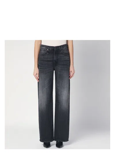 R13 WOMEN'S FADED WIDE JEANS