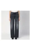 R13 Faded Black Wide Jeans In Black