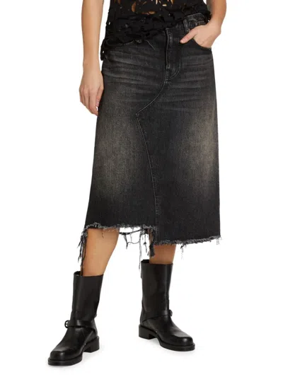 R13 Women's Jesse Denim Midi-skirt