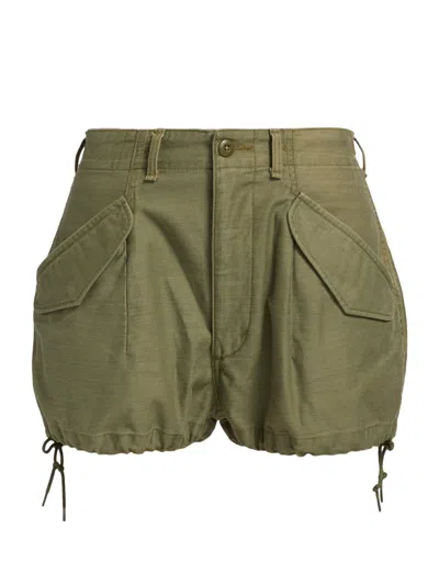 R13 Women's Marianne Cotton Mid-rise Cargo Shorts In Gray