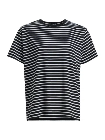 R13 Striped T-shirt In Black