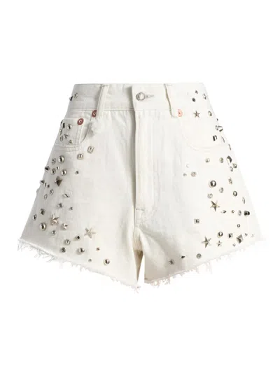 R13 Women's Studded Boyfriend Shorts In Multi