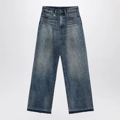 R13 WOMEN'S WASHED-OUT DENIM JEANS