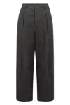 R13 Wool Blend Trousers In Black
