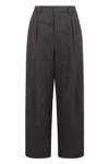 R13 Wool Blend Trousers In Black