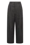 R13 Wool Blend Trousers In Gray