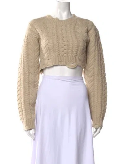 Pre-owned R13 Wool Crew Neck Sweater W/ Tags In Neutrals