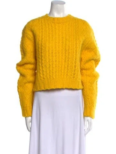 Pre-owned R13 Wool Crew Neck Sweater In Yellow