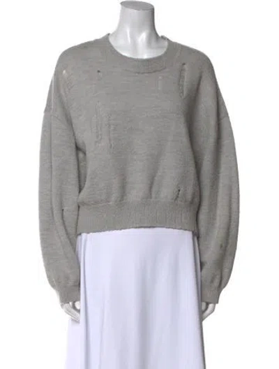 Pre-owned R13 Wool Crew Neck Sweatshirt In Gray