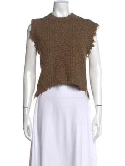 Pre-owned R13 Wool Crew Neck Top In Brown