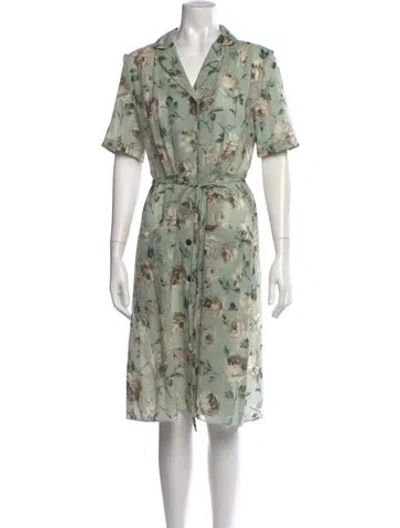 Pre-owned R13 Wool Knee-length Dress In Green