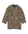 R13 Wool Leopard Coat In Brown