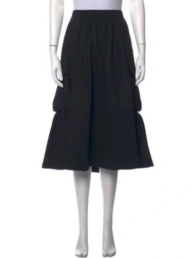 Pre-owned R13 Wool Midi Length Skirt W/ Tags In Black