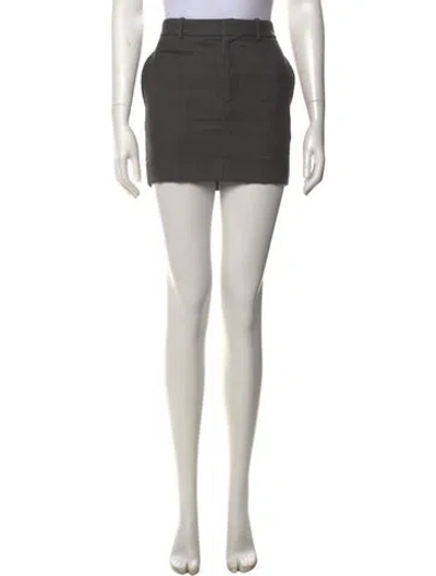Pre-owned R13 Wool Mini Skirt In Grey